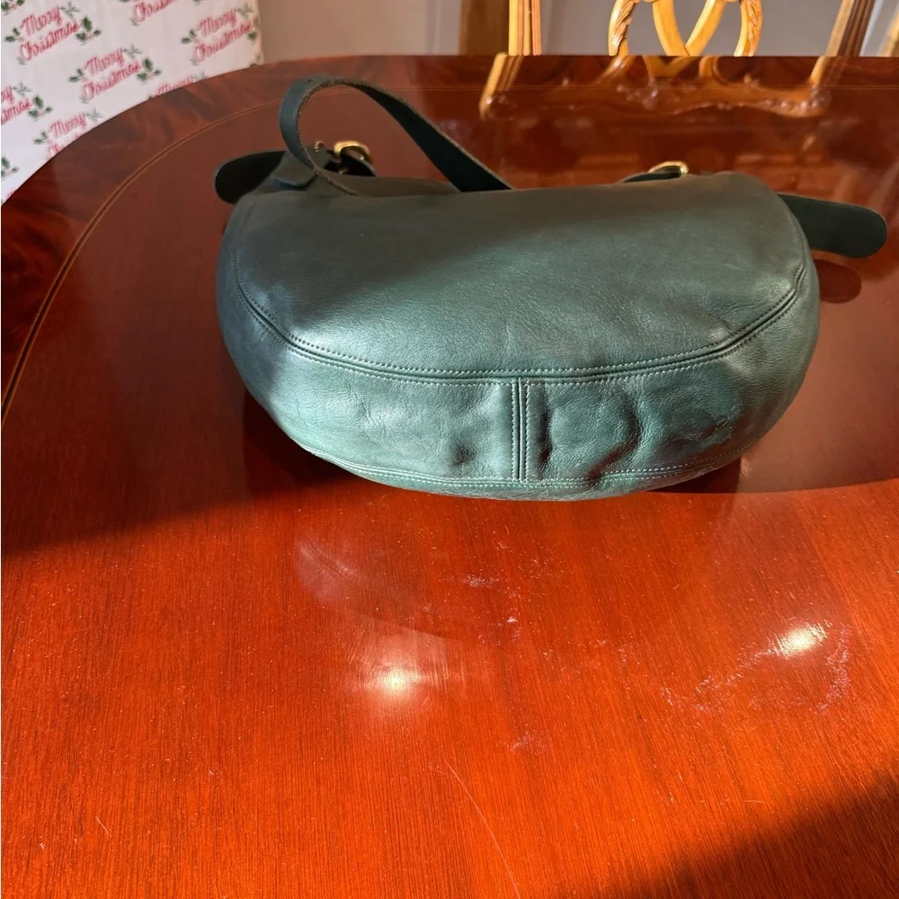 STUNNING extremely rare green Coach Wooster handbag 4142
